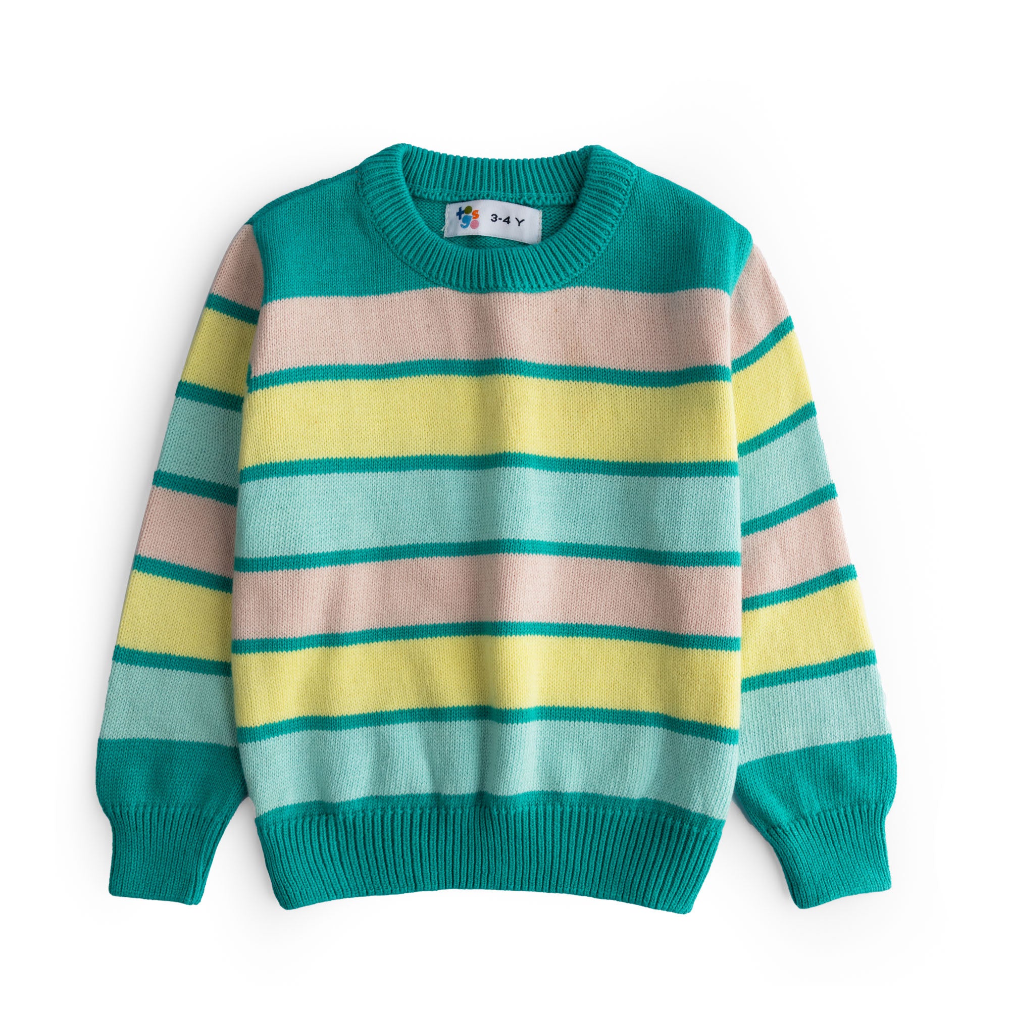 Green Yellow Stripe Sweater