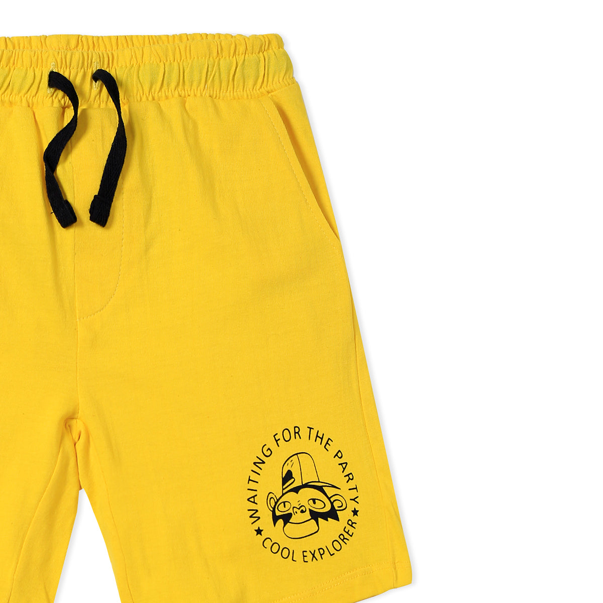 Yellow Side Pocket Shorts