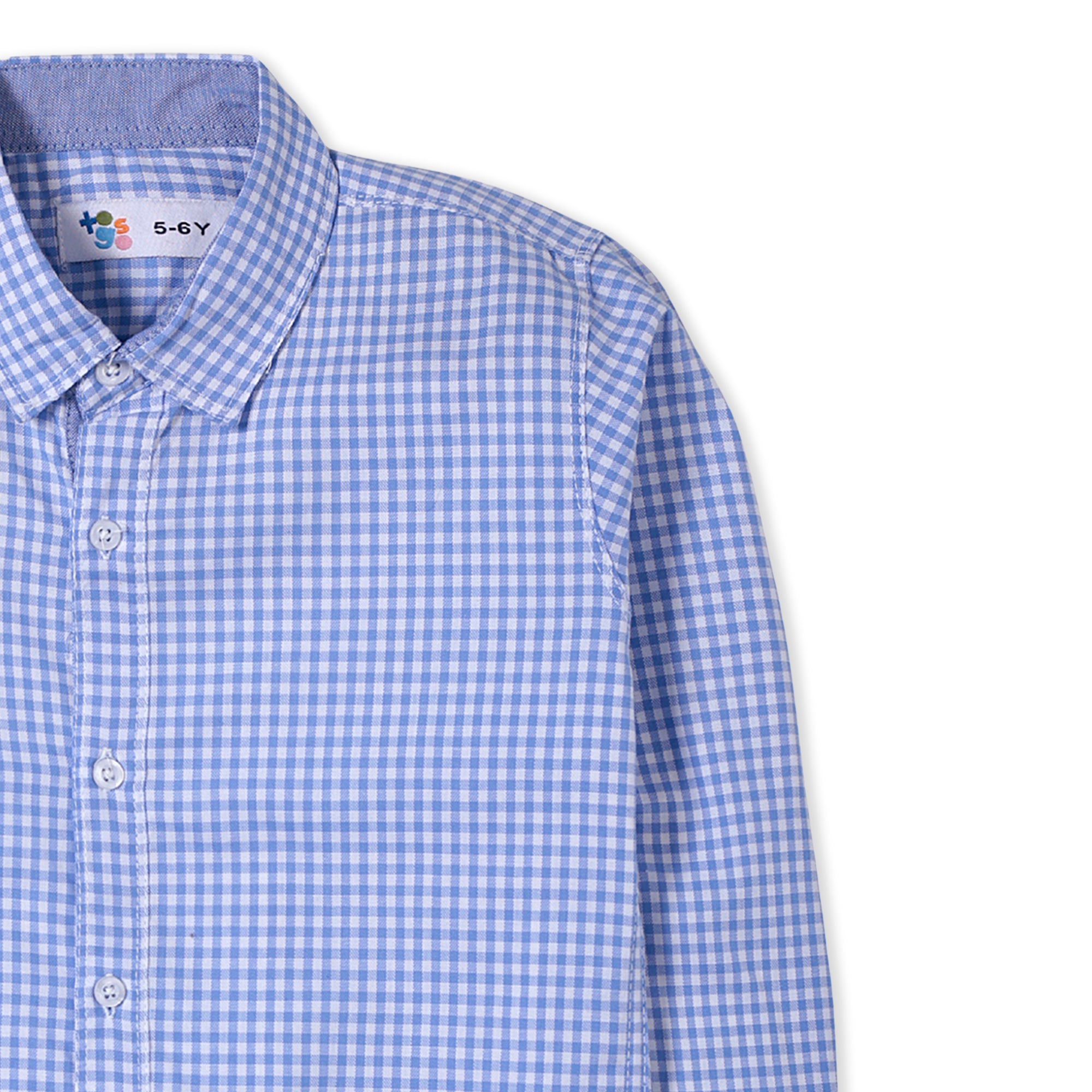 Blue & White Checkerd Shirt