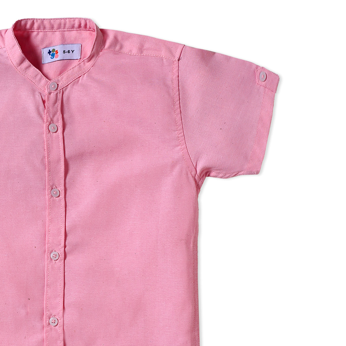 Pink Half Sleeves Casual Cotton Shirt