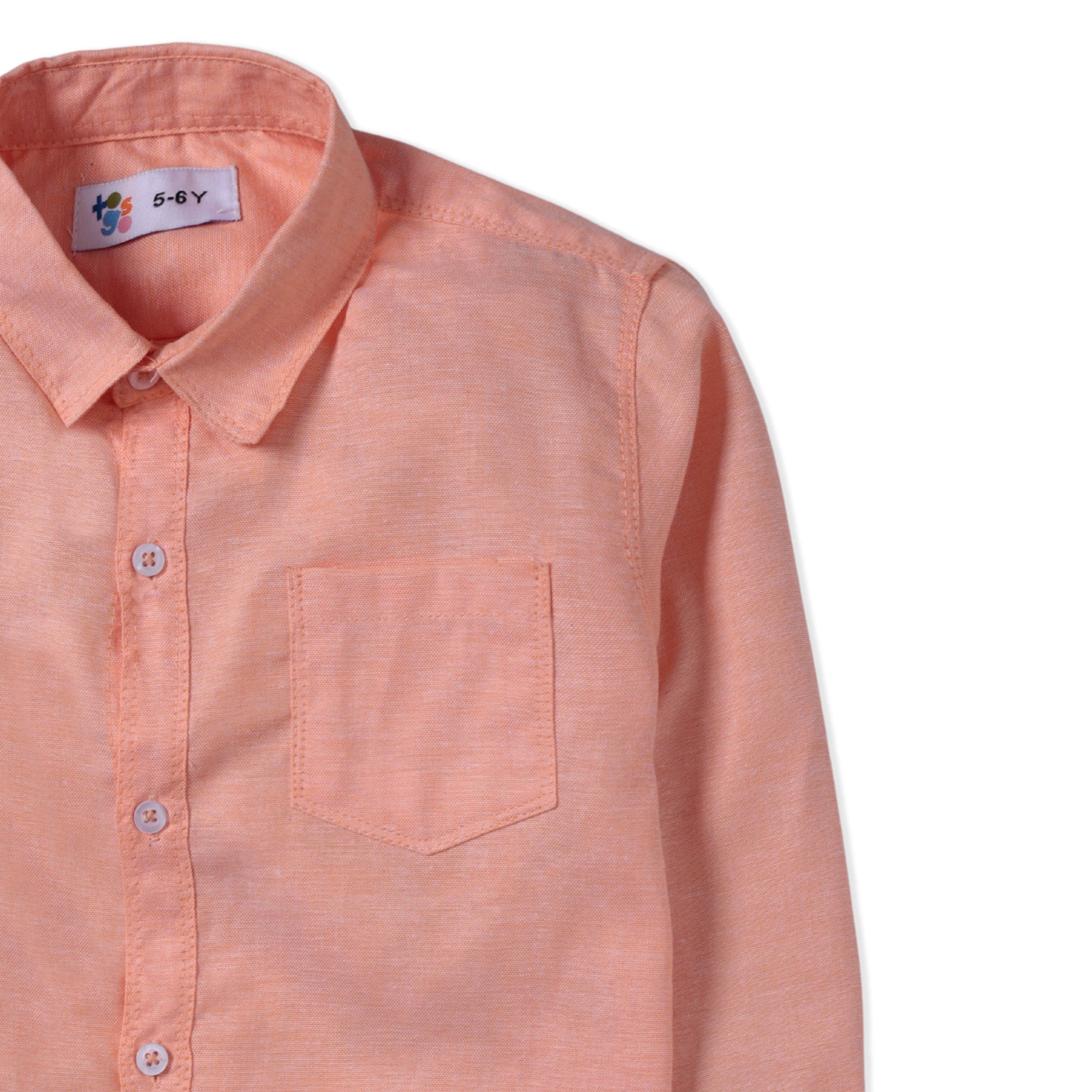 Plain Peach Casual Shirt