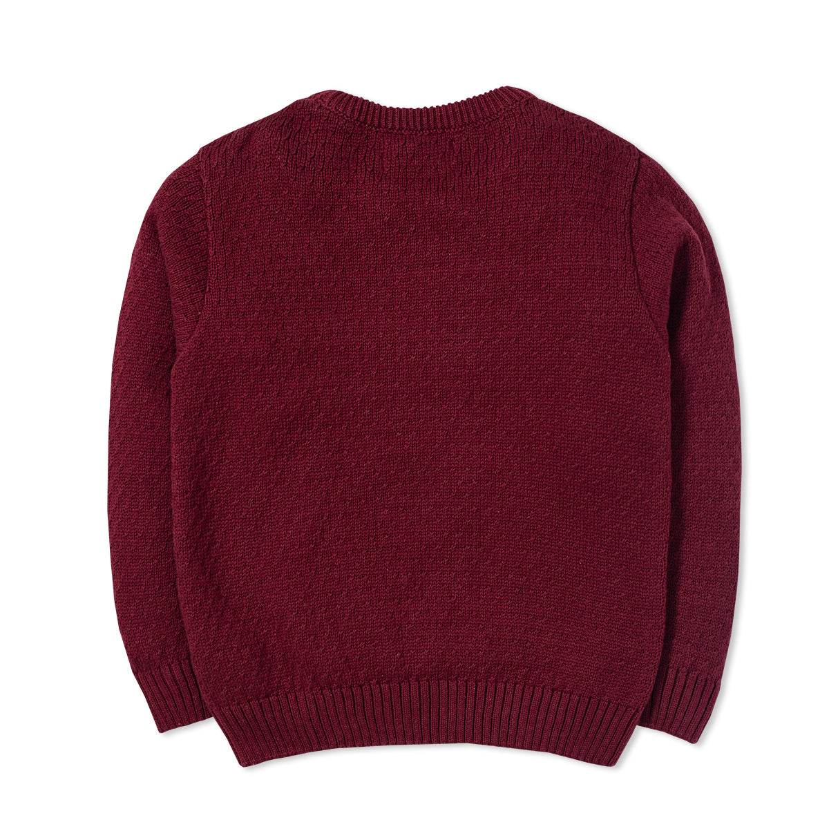 Wool Threading Maroon Sweater