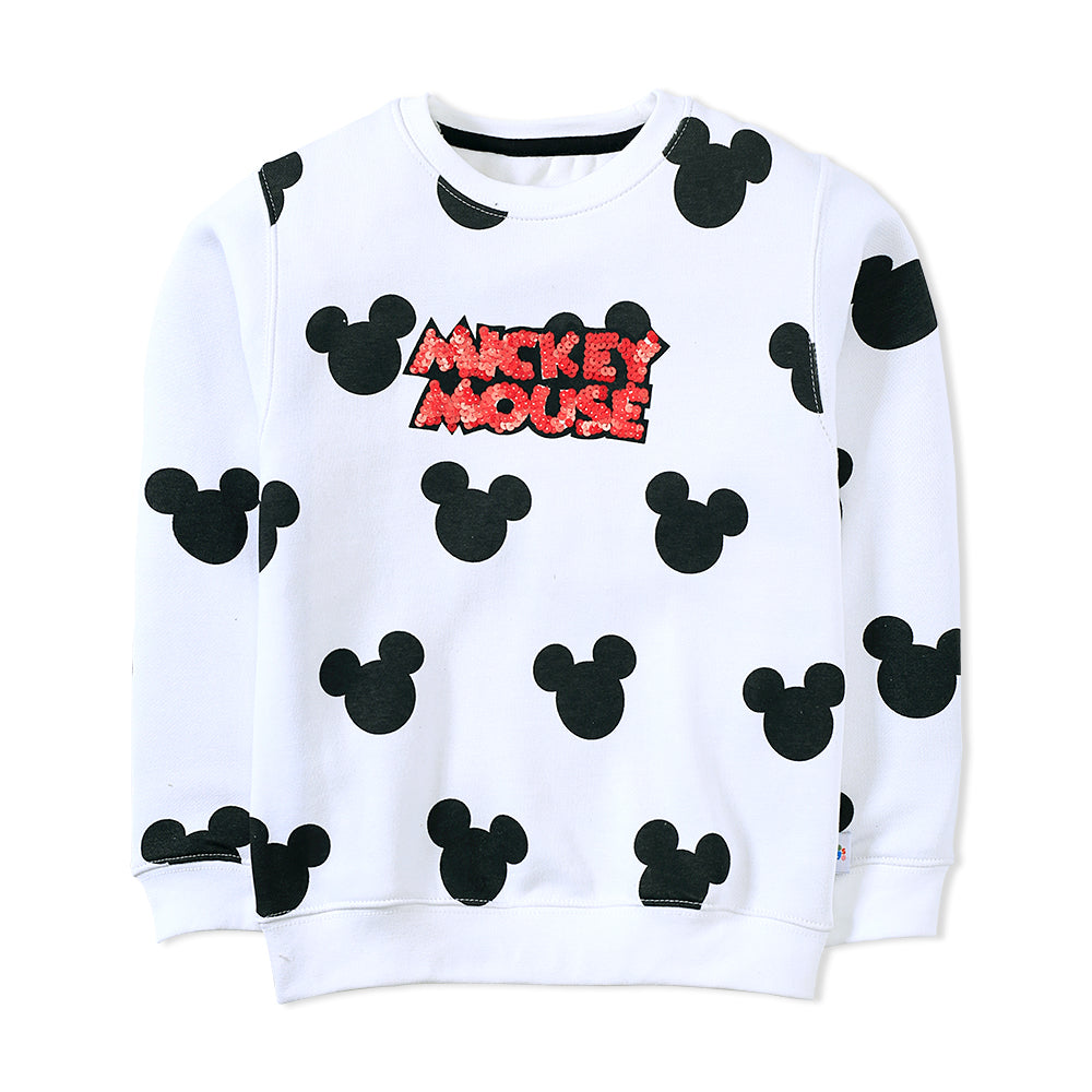 White Black Micky Sweatshirt
