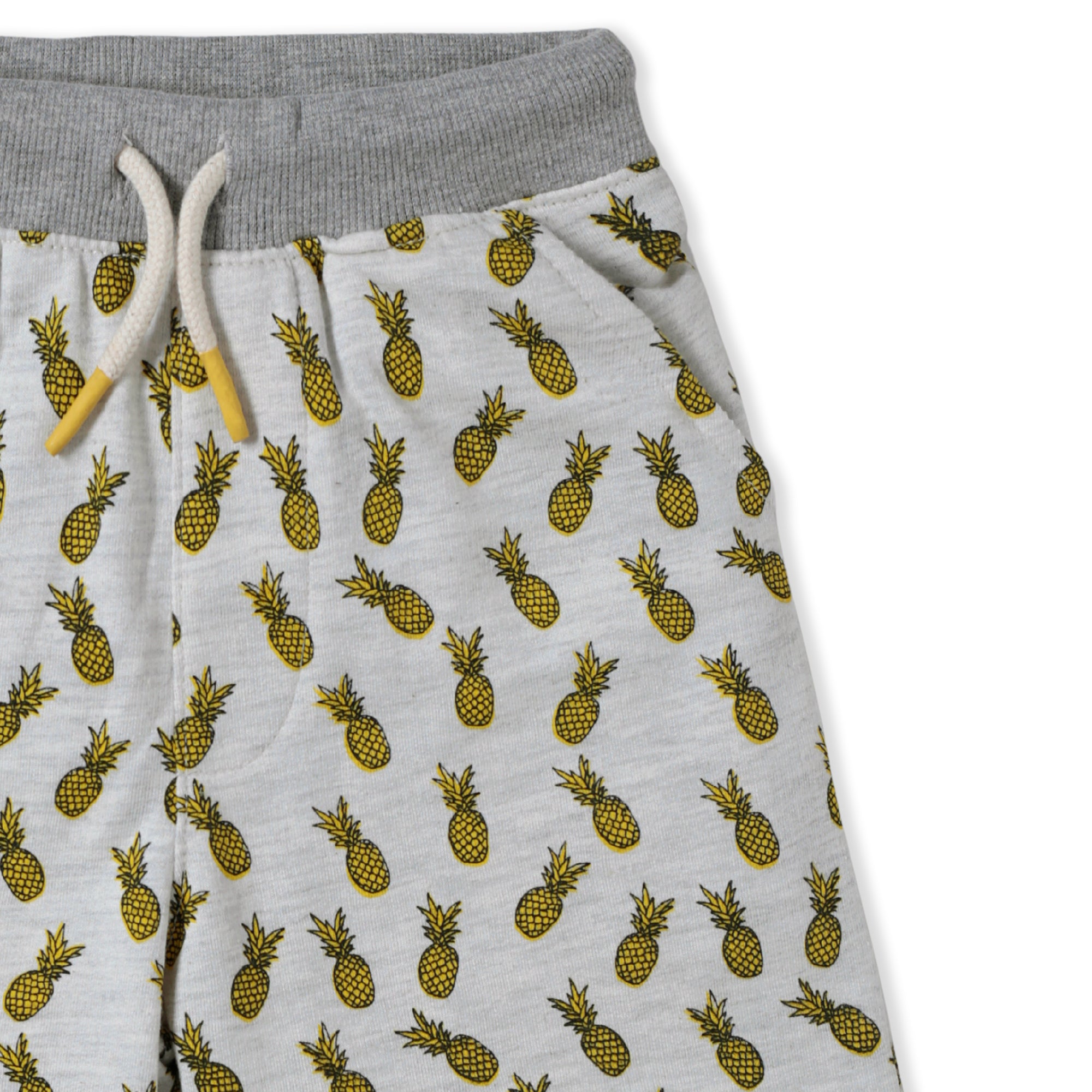 Pineapple Printed Knit Shorts