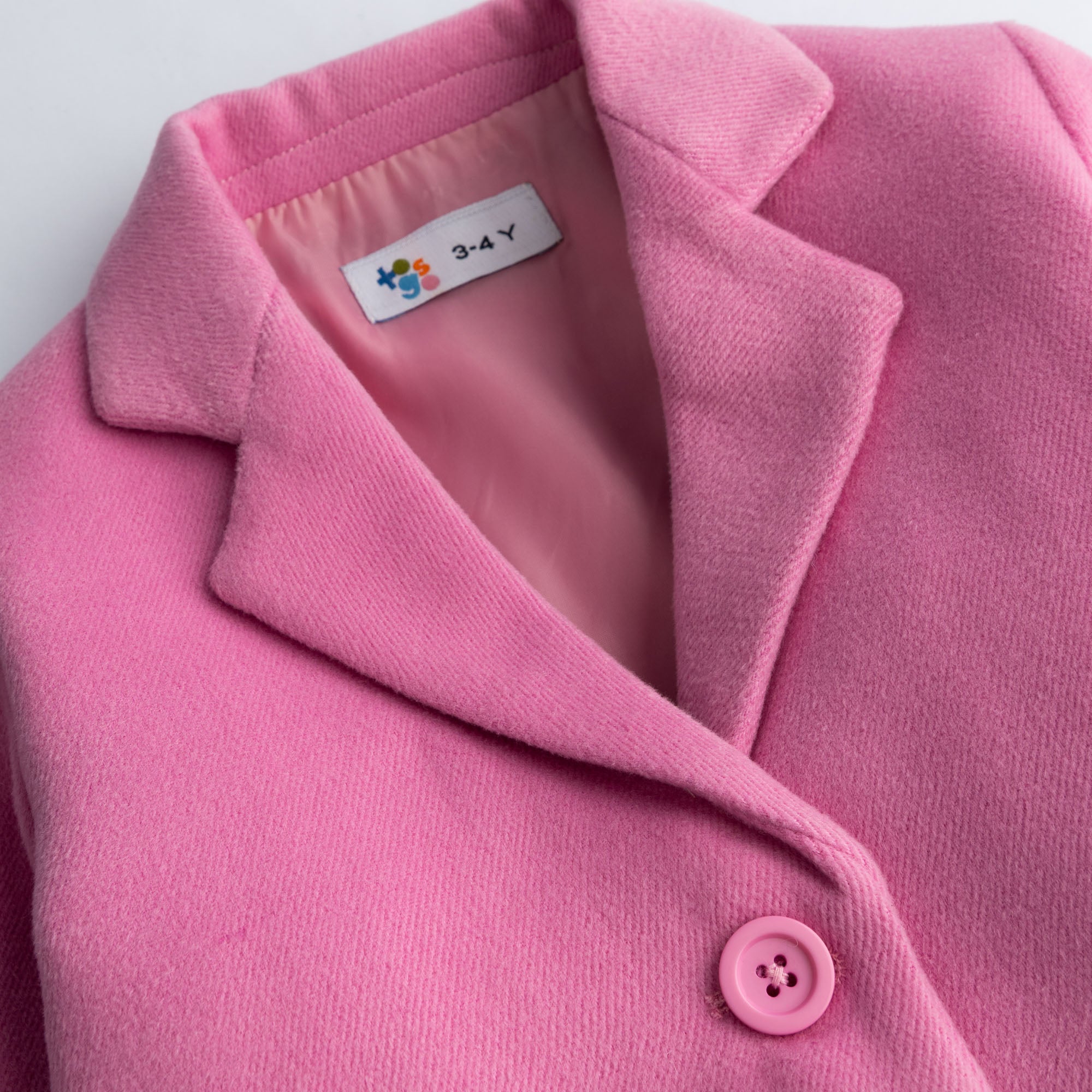 Girls Pink Wool Blazer