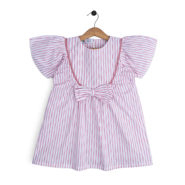 Girls Pink Striper Tunic