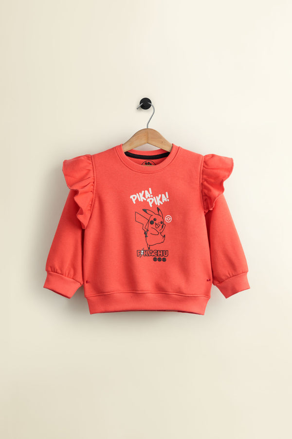 Red Pikachu Fleece Sweatshirt