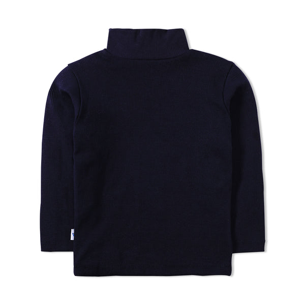 Navy High Neck