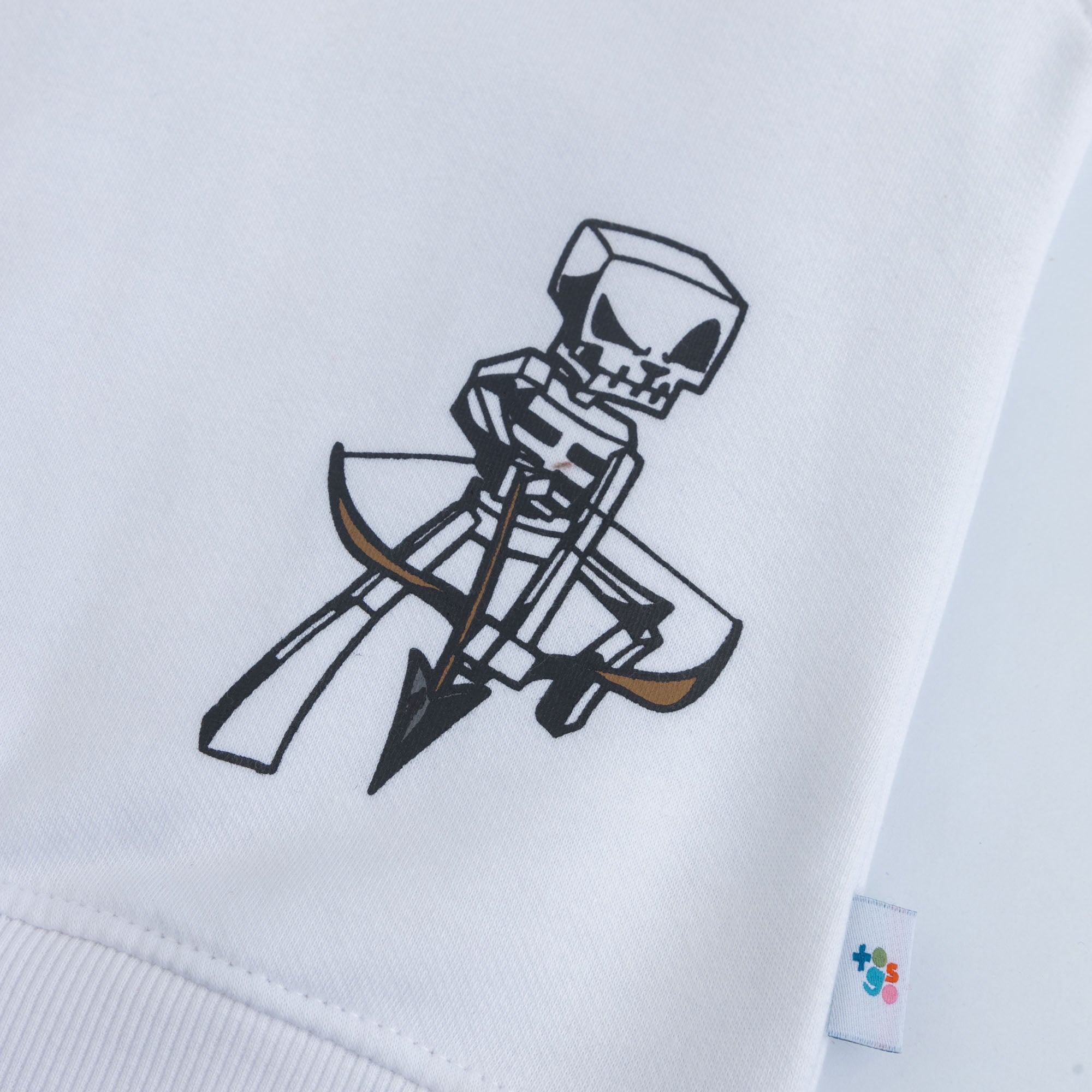 Minecraft White Graphic Sweatshirt