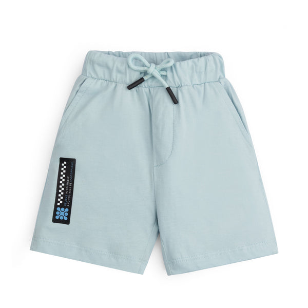 Sky Blue Knit Shorts