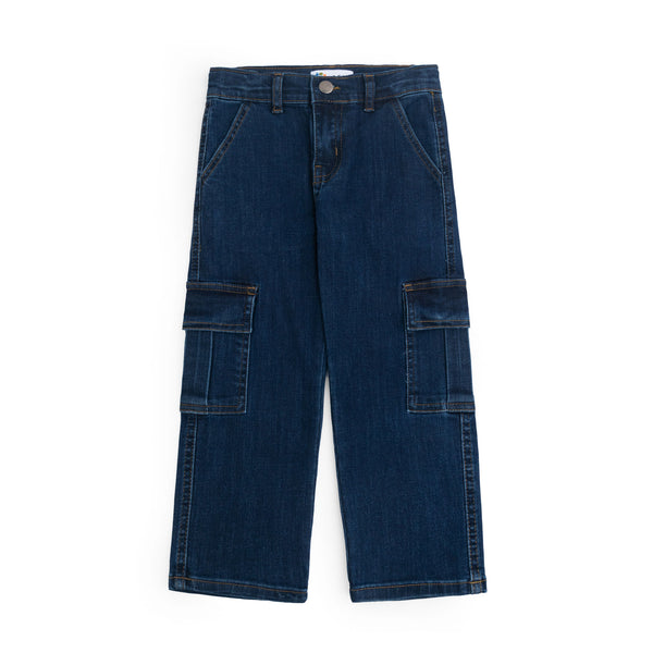 Cargo Pocket Dark Blue Denim