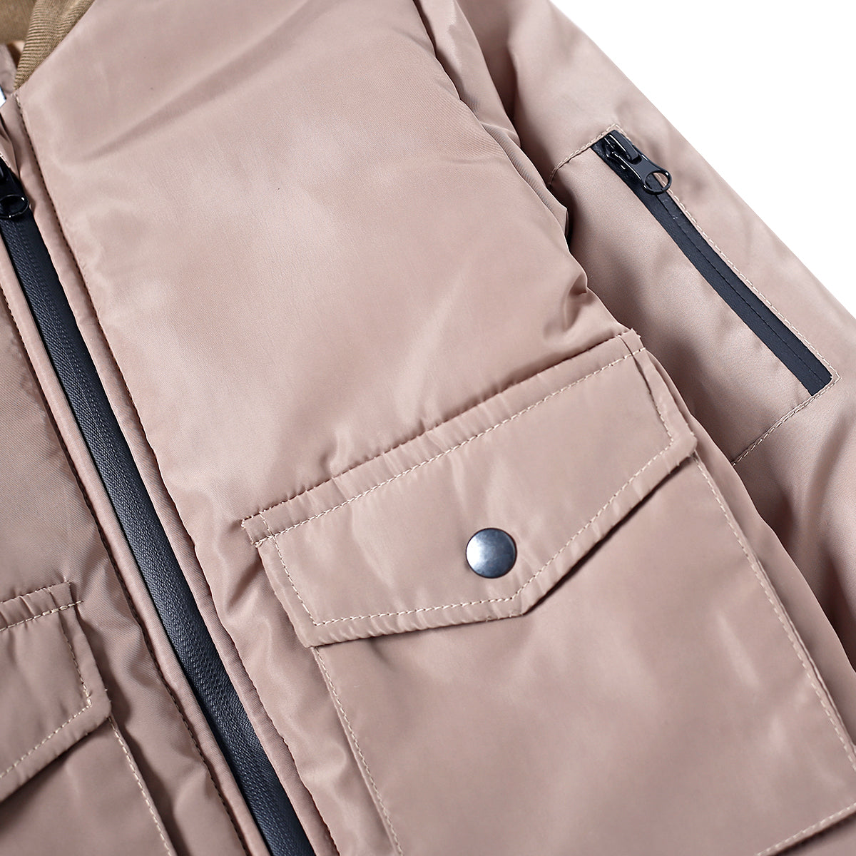 Khaki Puffer Quilted Jacket