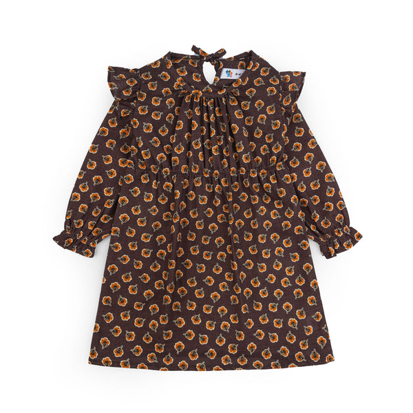 Orange Flower Printed Top