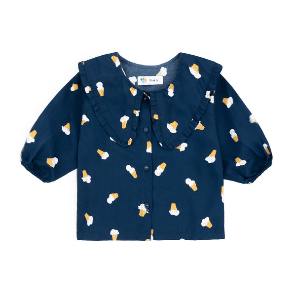 Cone Printed Cotton Top