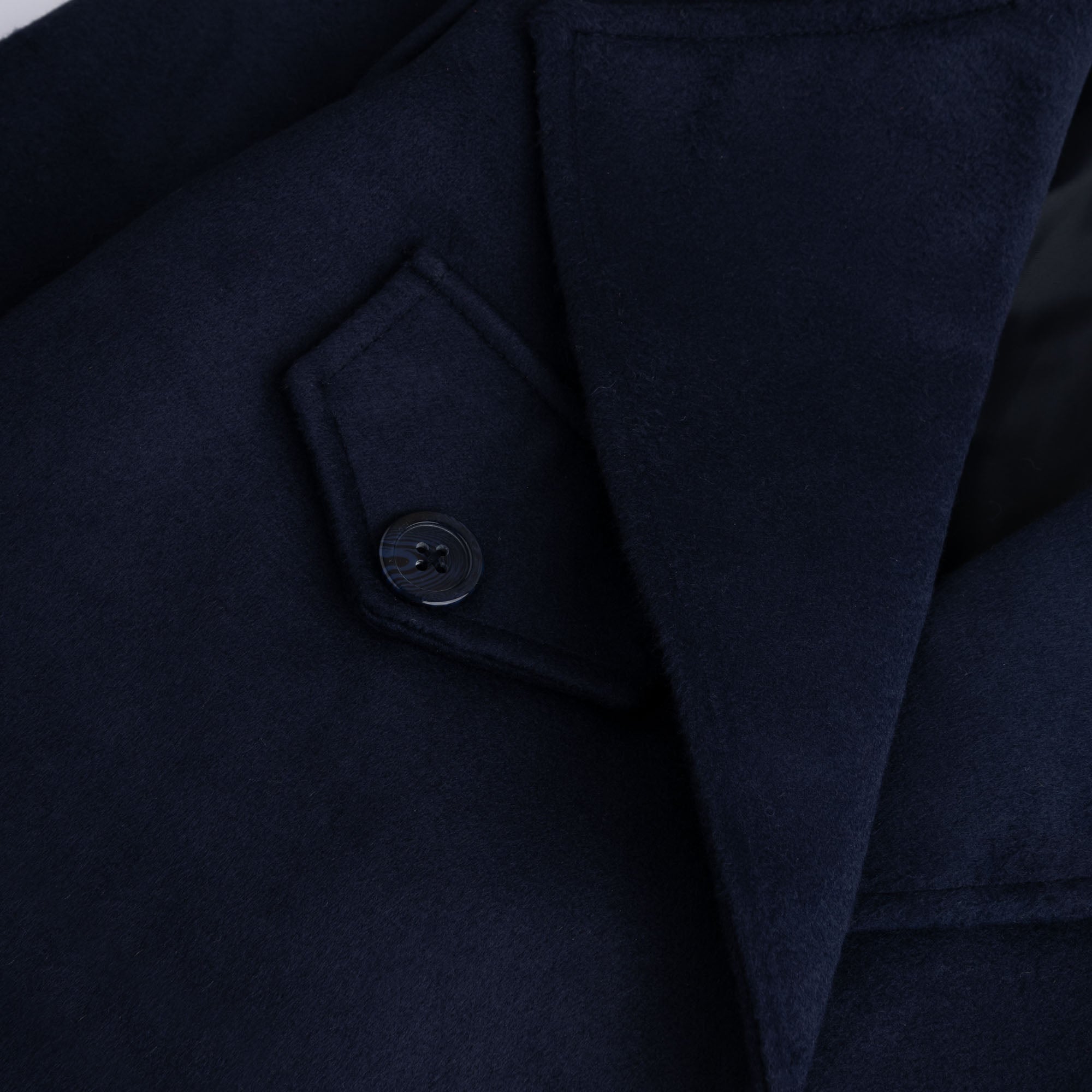 Notch Collar Navy Coat