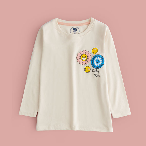 Smiley World Grils Full Sleeve T-Shirt