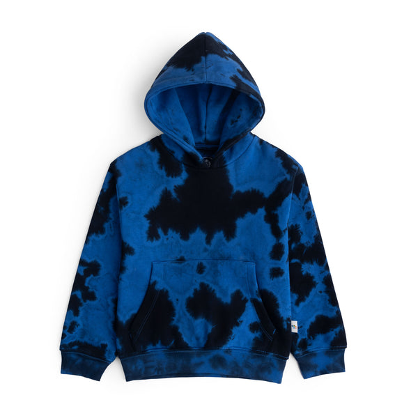 Blue & Black Tie-Dye Pullover