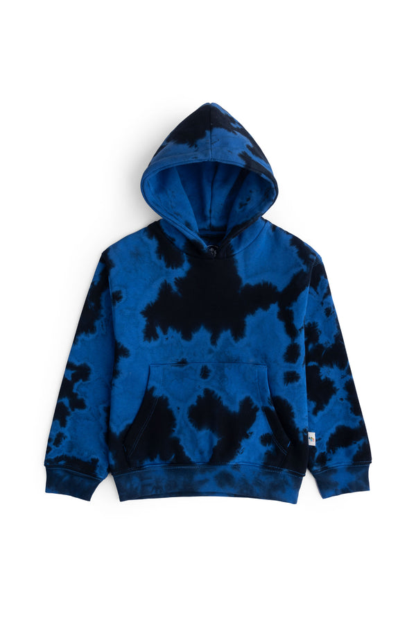 Blue & Black Tie-Dye Pullover