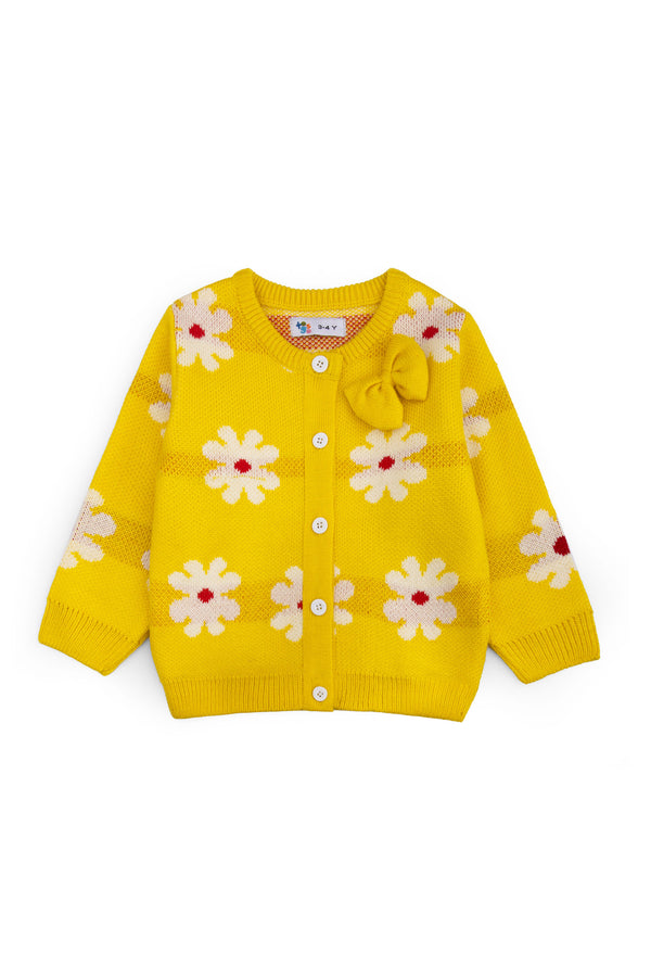 Yellow Acrylic Wool Sweater