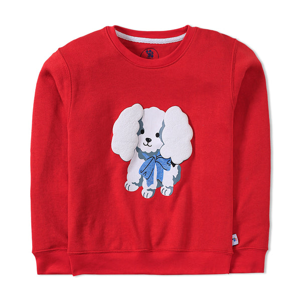 White Puppy Printed Sweatshirt