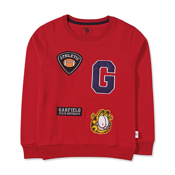Red Garfield Boys Sweatshirt