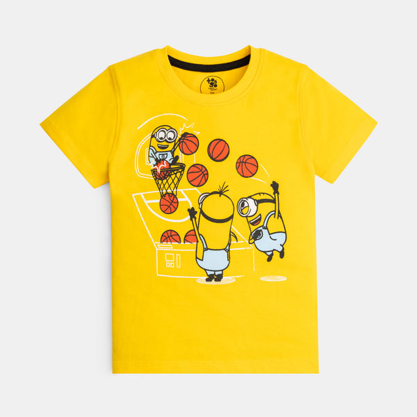 Yellow Basketball Graphic T-Shirt