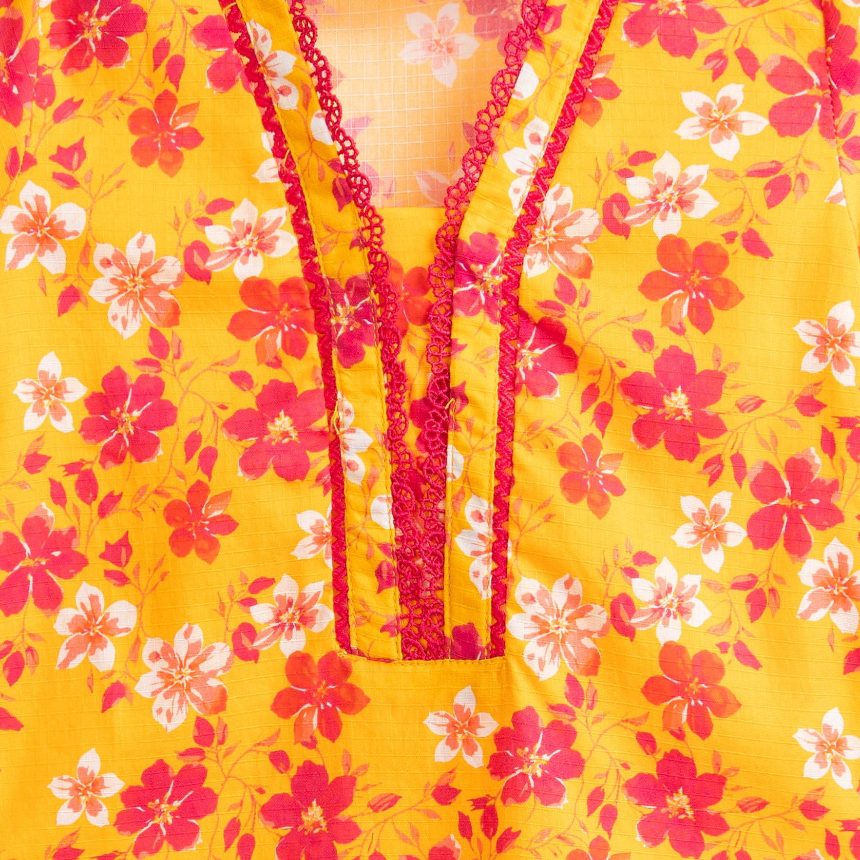 Pink Floral Checkerd Cotton Co-Ord Set