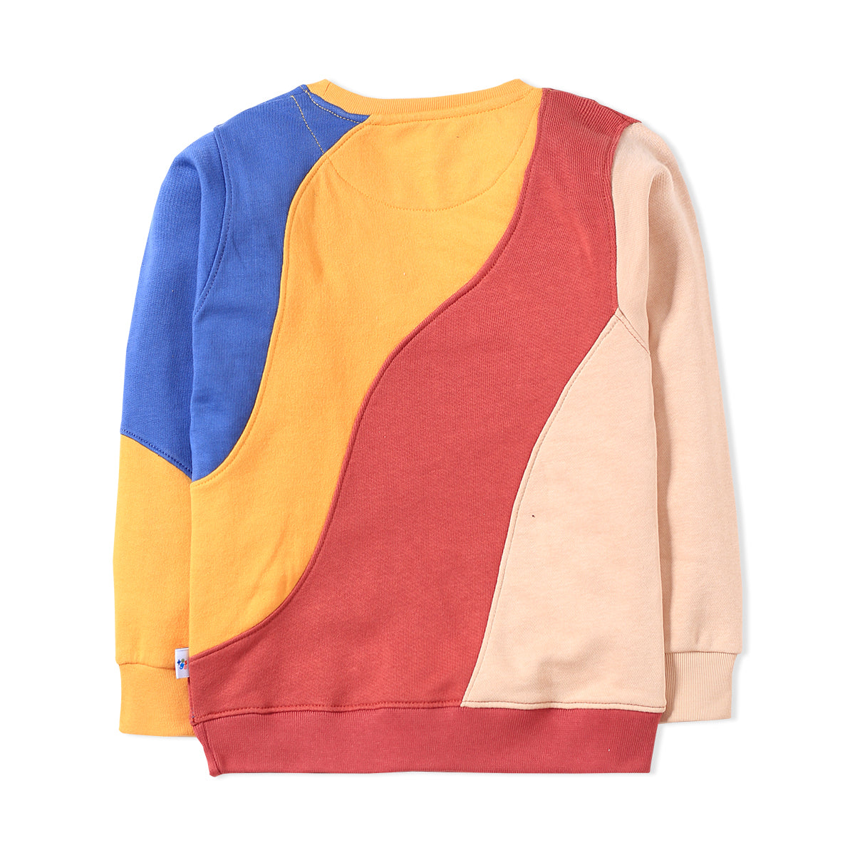 Multicolor Wavy Girls Terry Sweatshirt