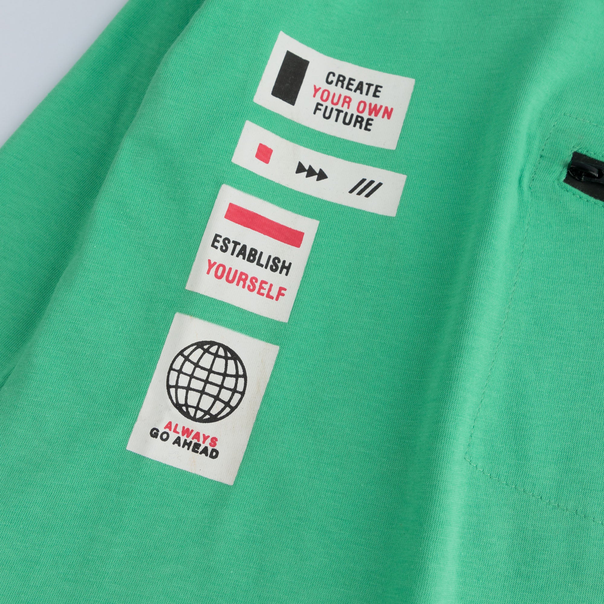 Green Graphic Full Sleeve T-Shirt