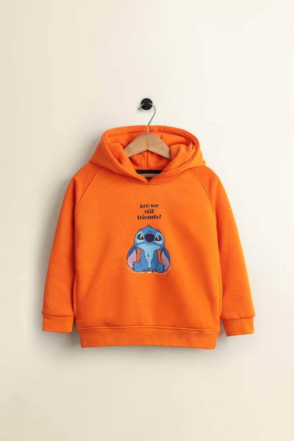 Stitch Orange Fleece Pullover