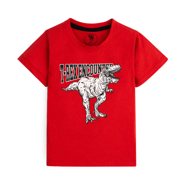Red T-Rex Graphic T-Shirt