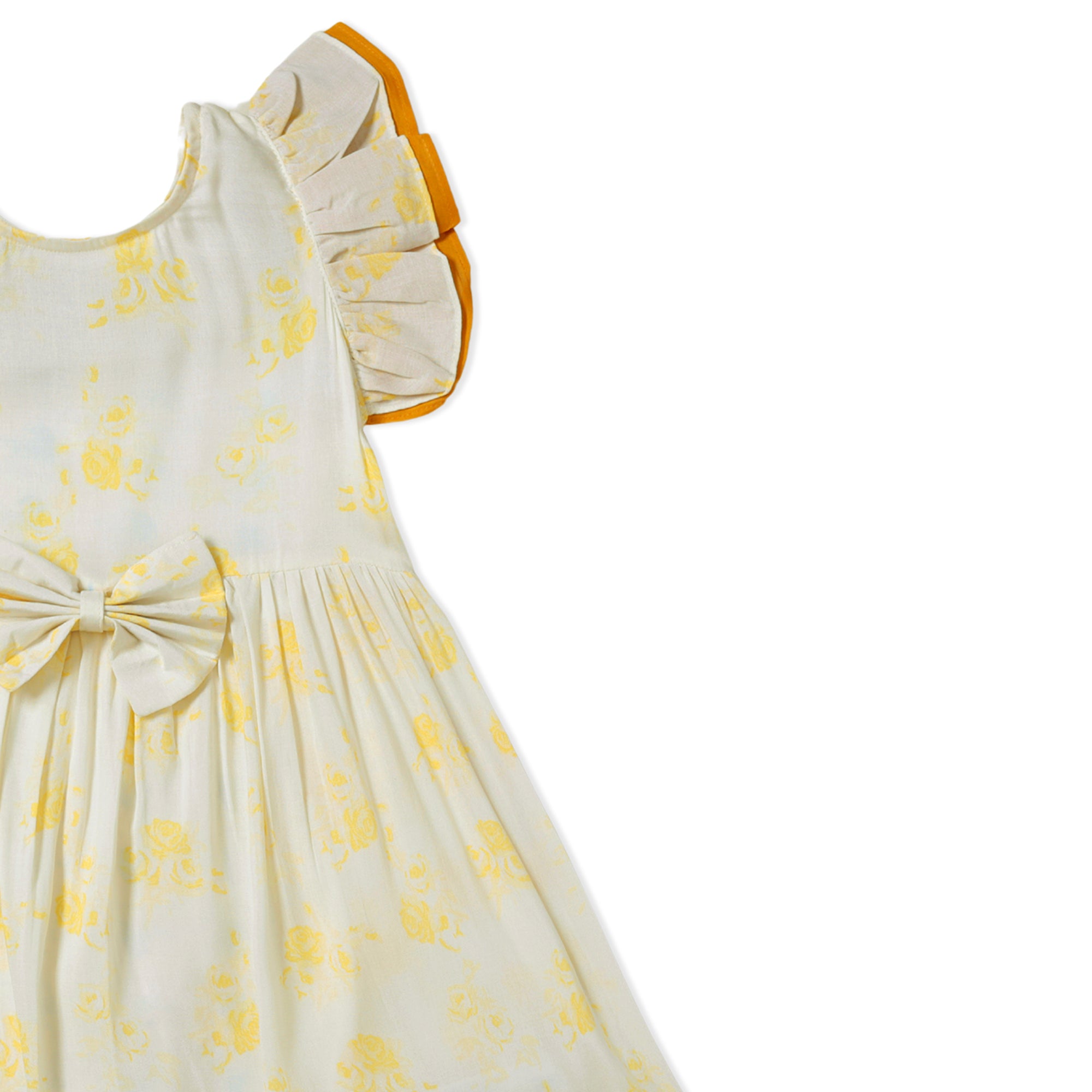 Yellow Floral Printed Frock