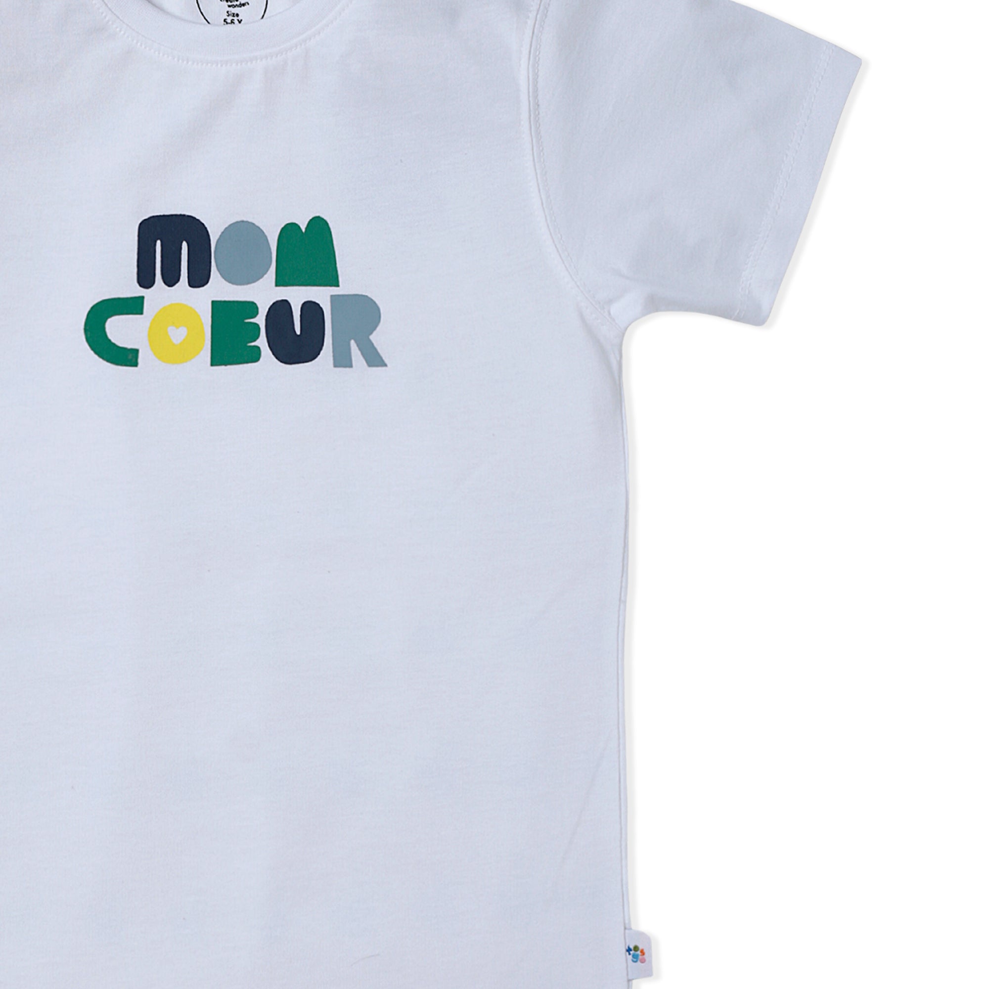 Mom Coeur White T-Shirt