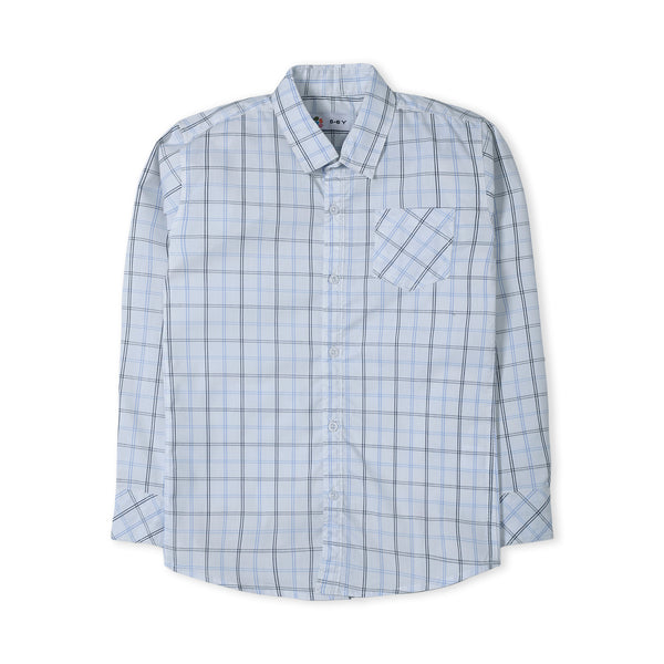 White Windowpane Check Shirt