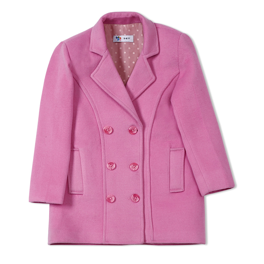 Girls 2025 pink peacoat