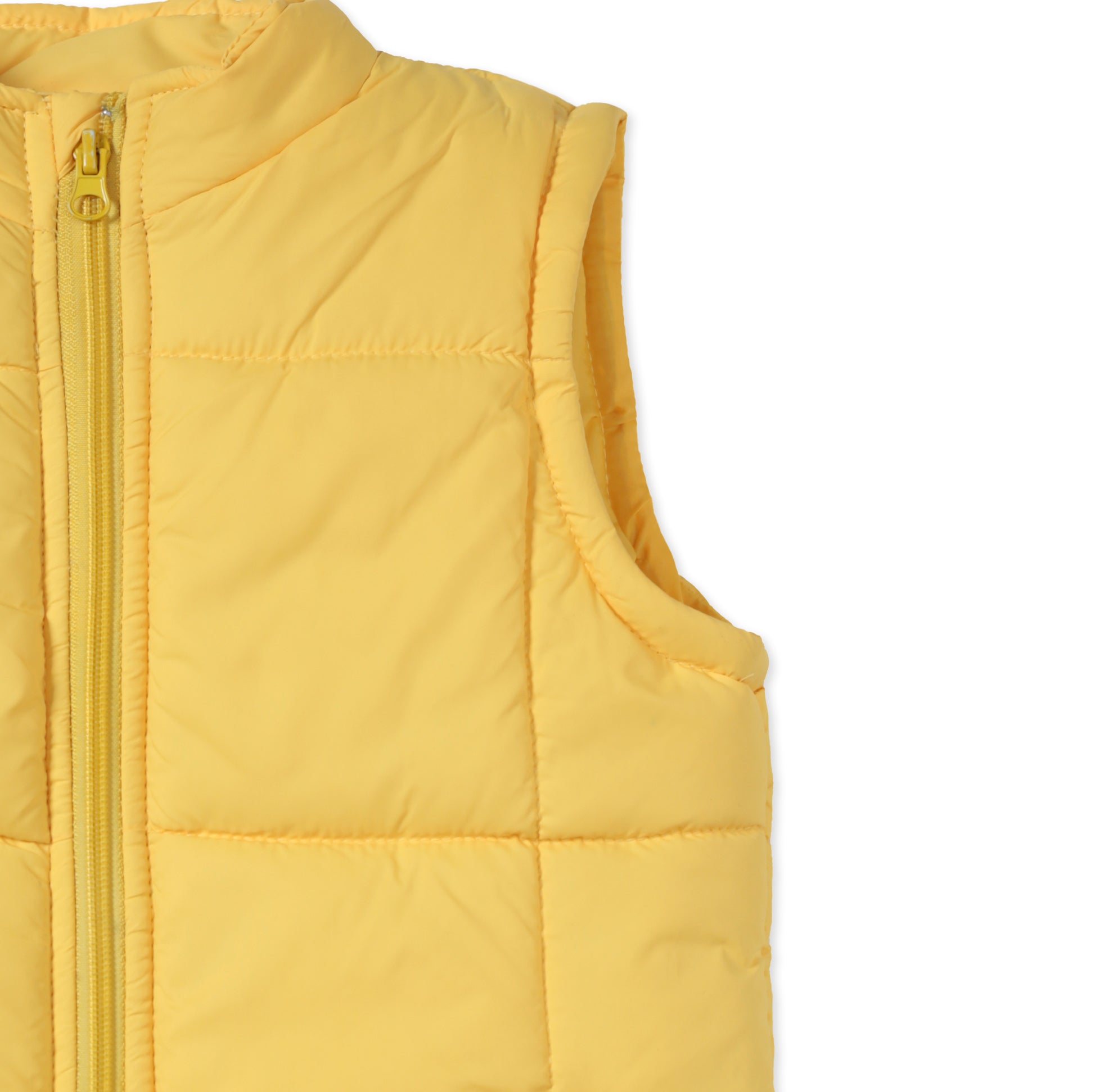 Yellow Puffer Vest  Jacket