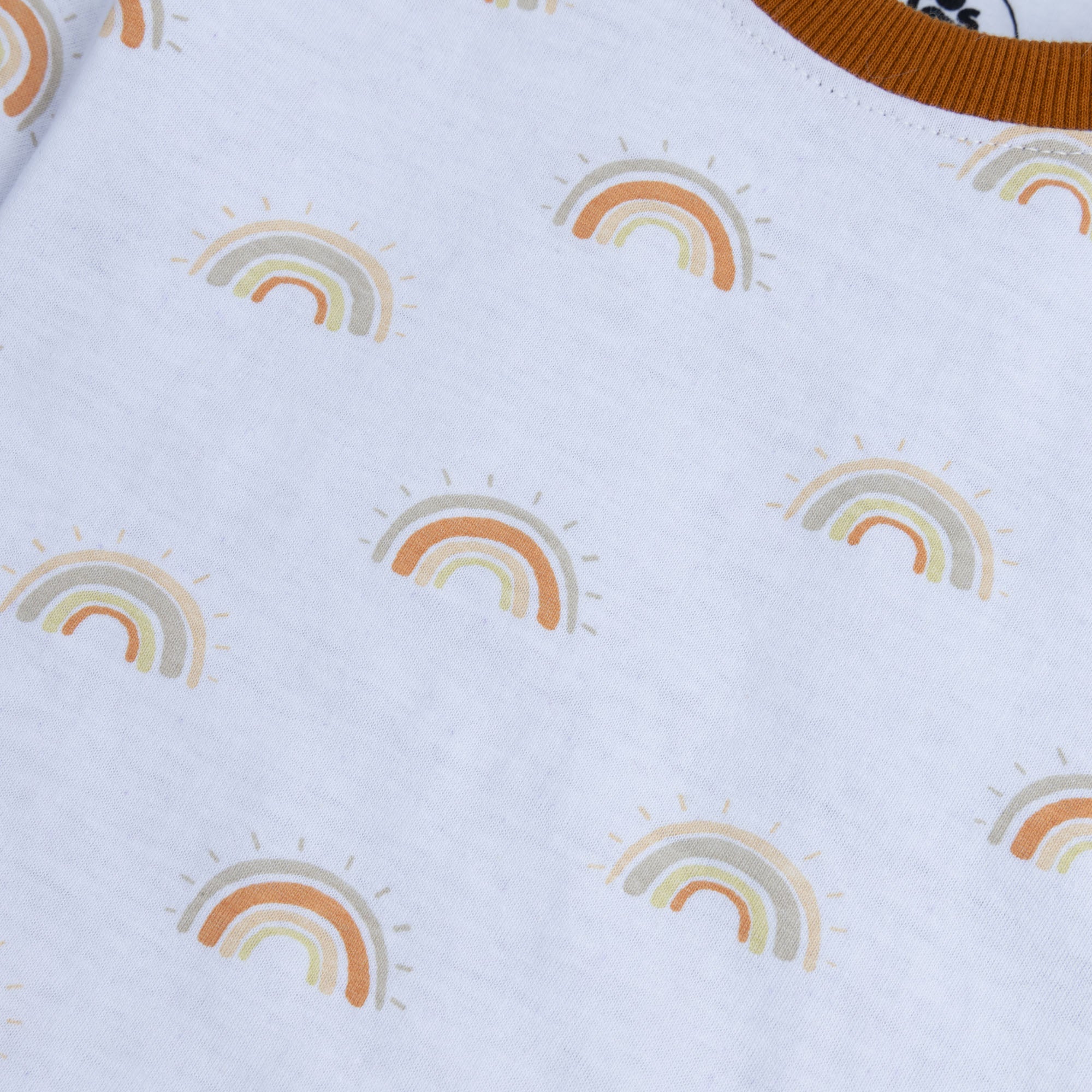 White & Brown Printed T-Shirt