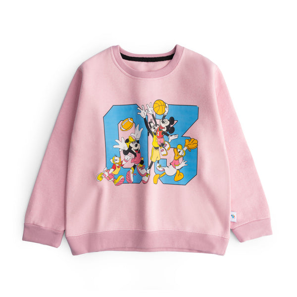 Girls Pink Graphic Sweatshirt