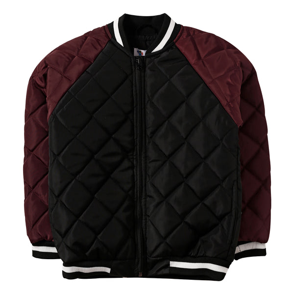 Black & Maroon Puffer Jacket