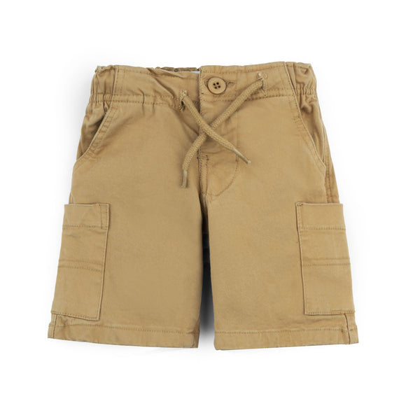 Khaki Twill Cargo Shorts