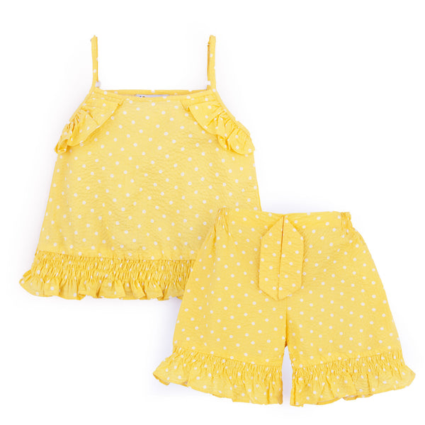 Yellow Polka Dot Co Ord Set