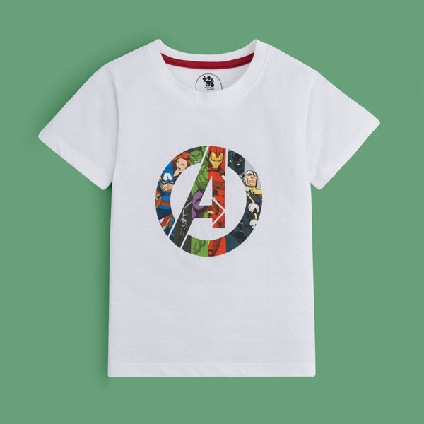 White Avengers Graphic T-Shirt