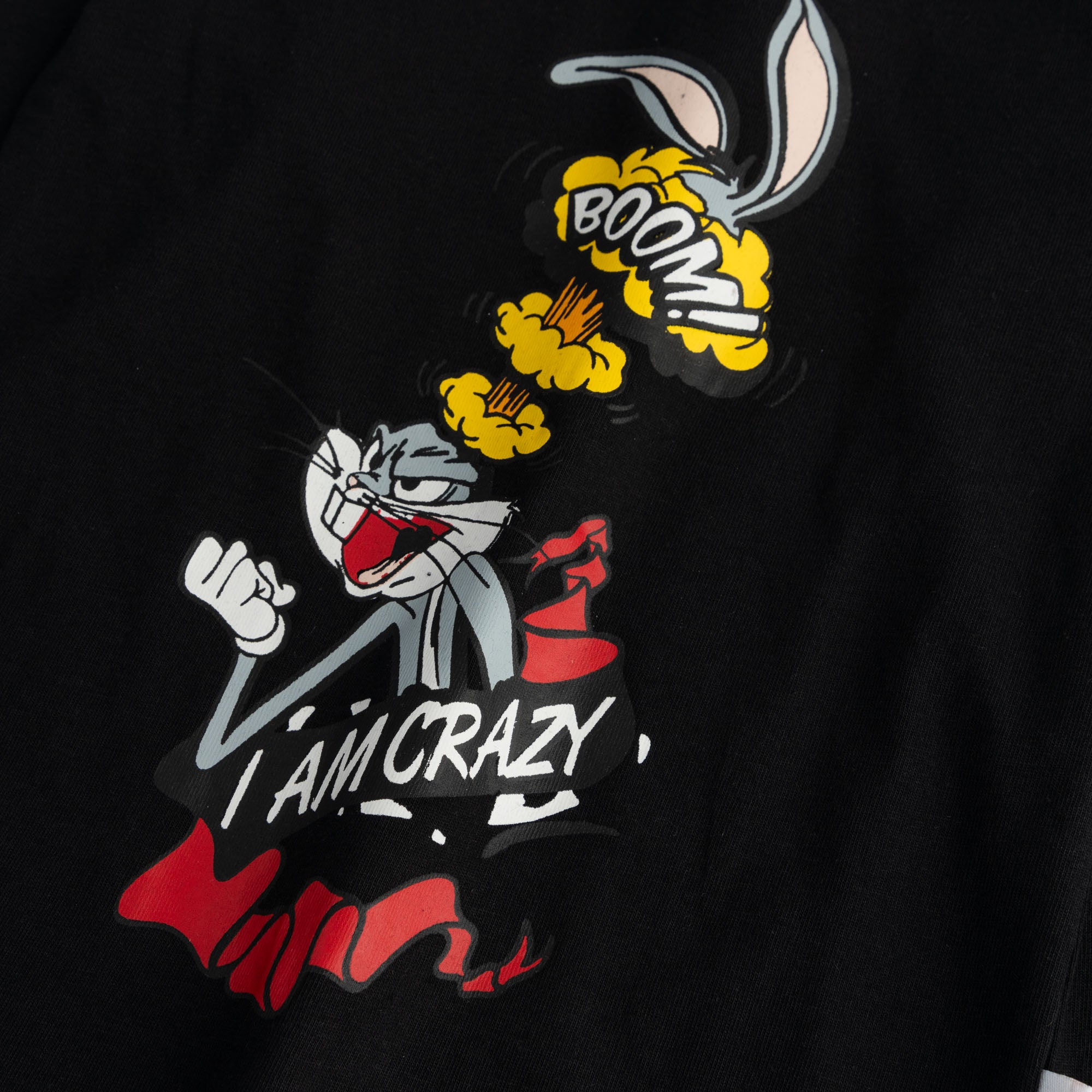 Black Bunny Graphic Full Sleeve T-Shirt