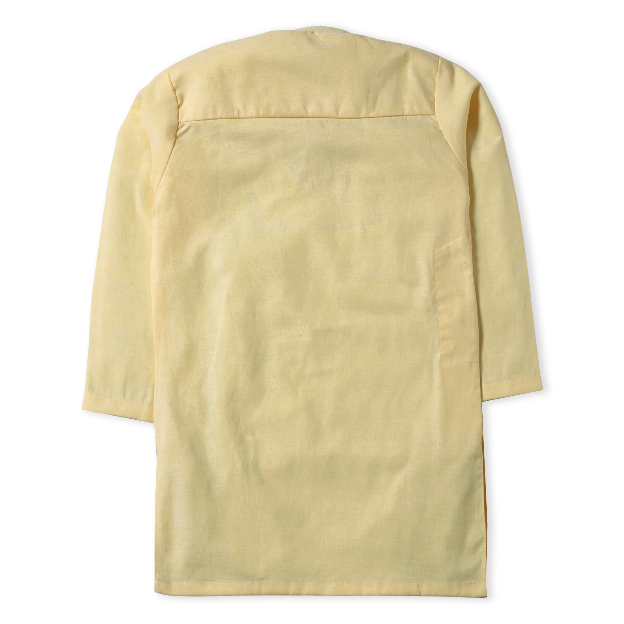 Yellow Band Collar Kurta