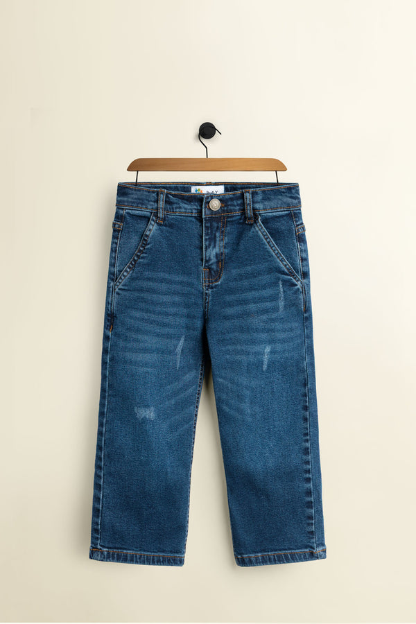Dark Blue Cross Pocket Denim