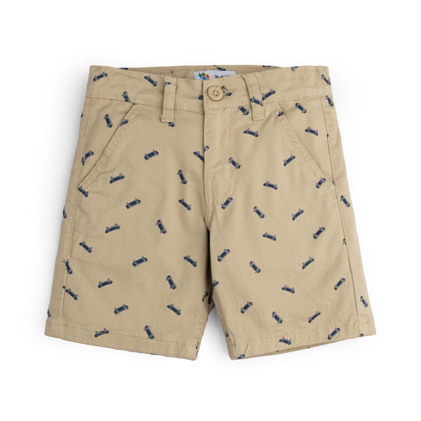 Skateboard Printed Twill Shorts