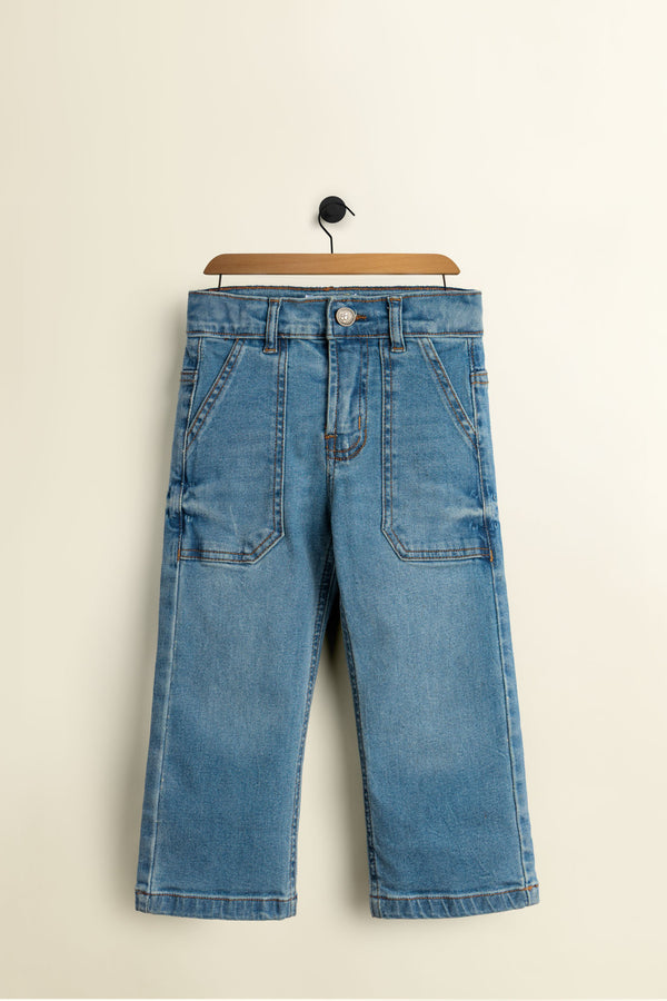 Light Blue Cross Pocket Denim