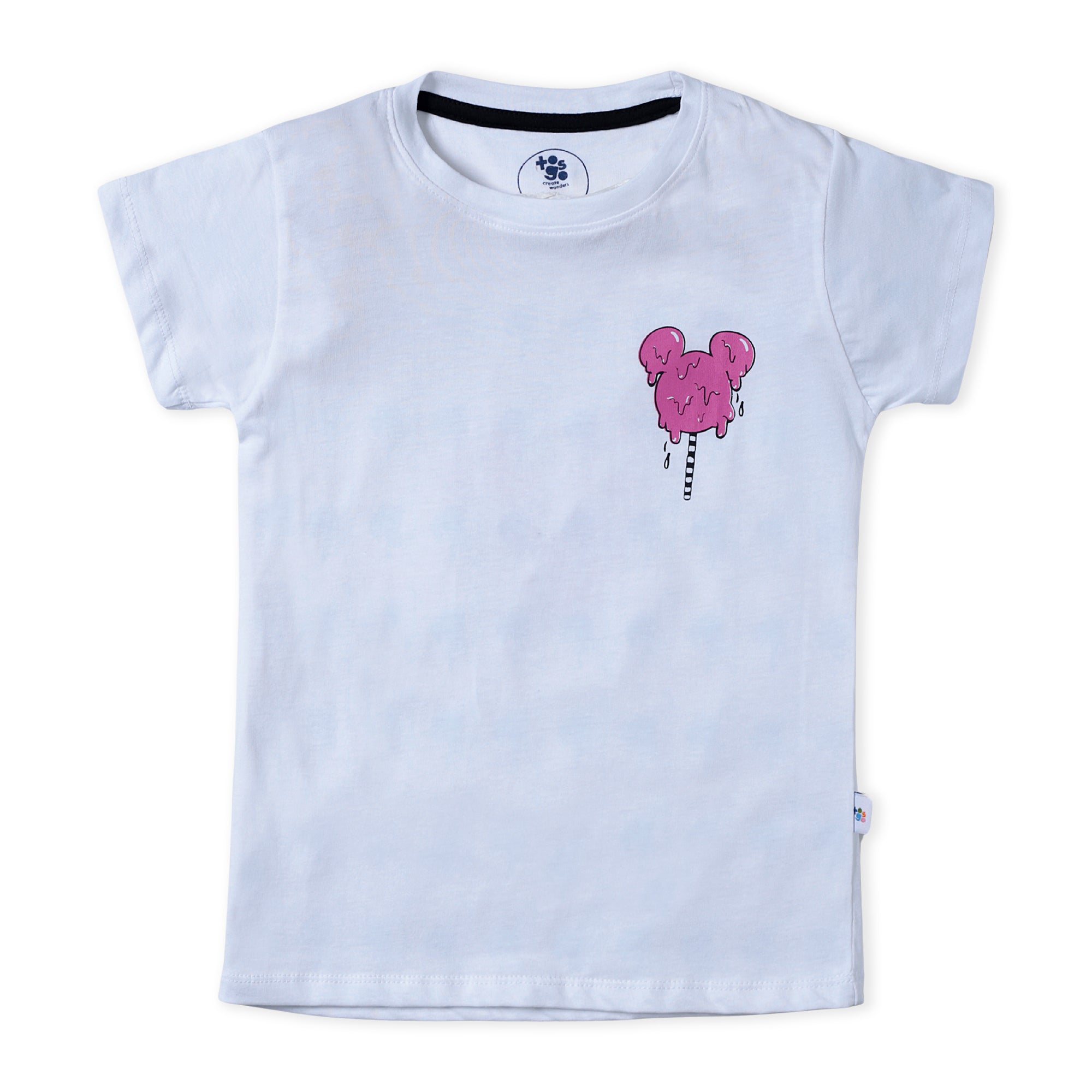 White Enlarged Artwork T-Shirt