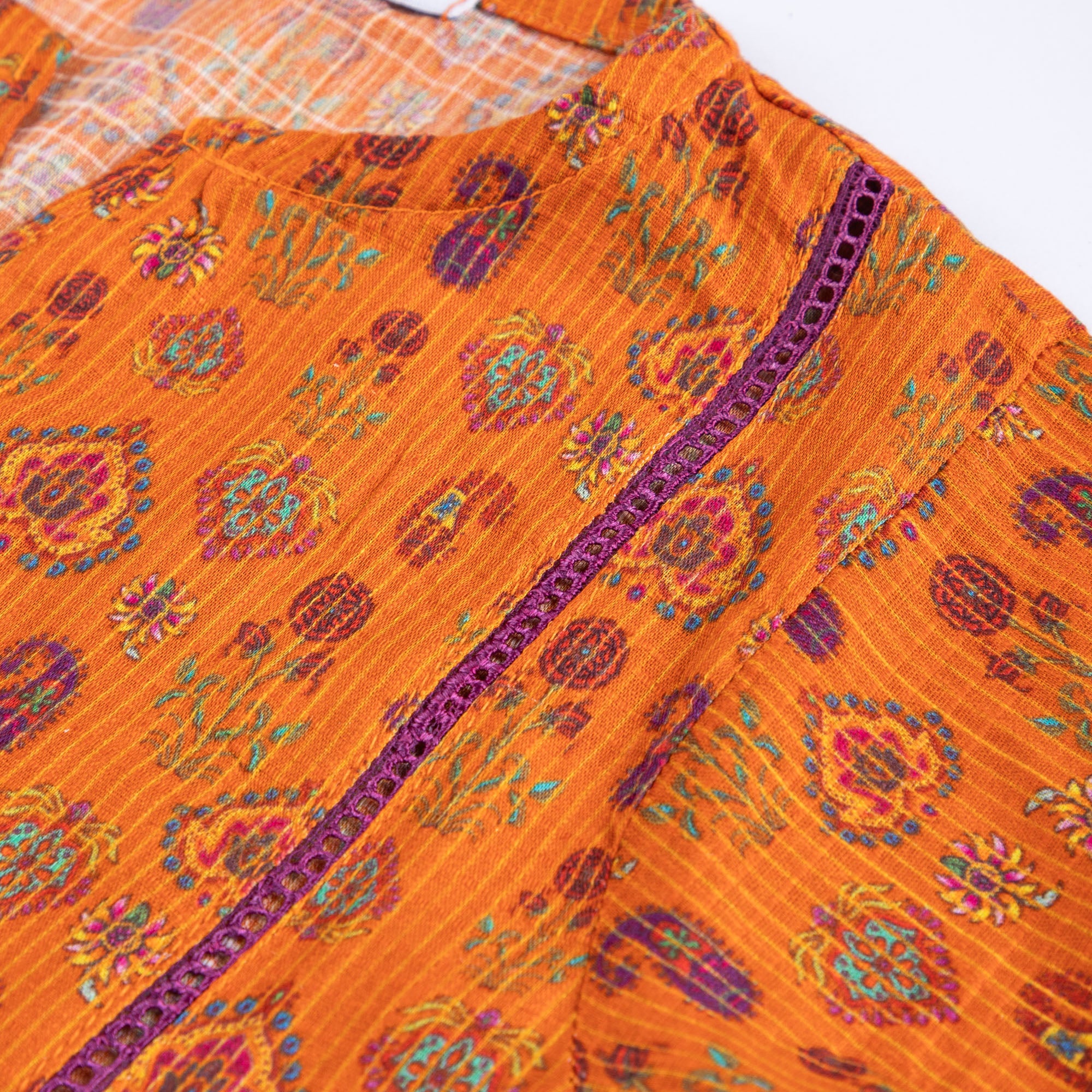 Printed Orange Kurti