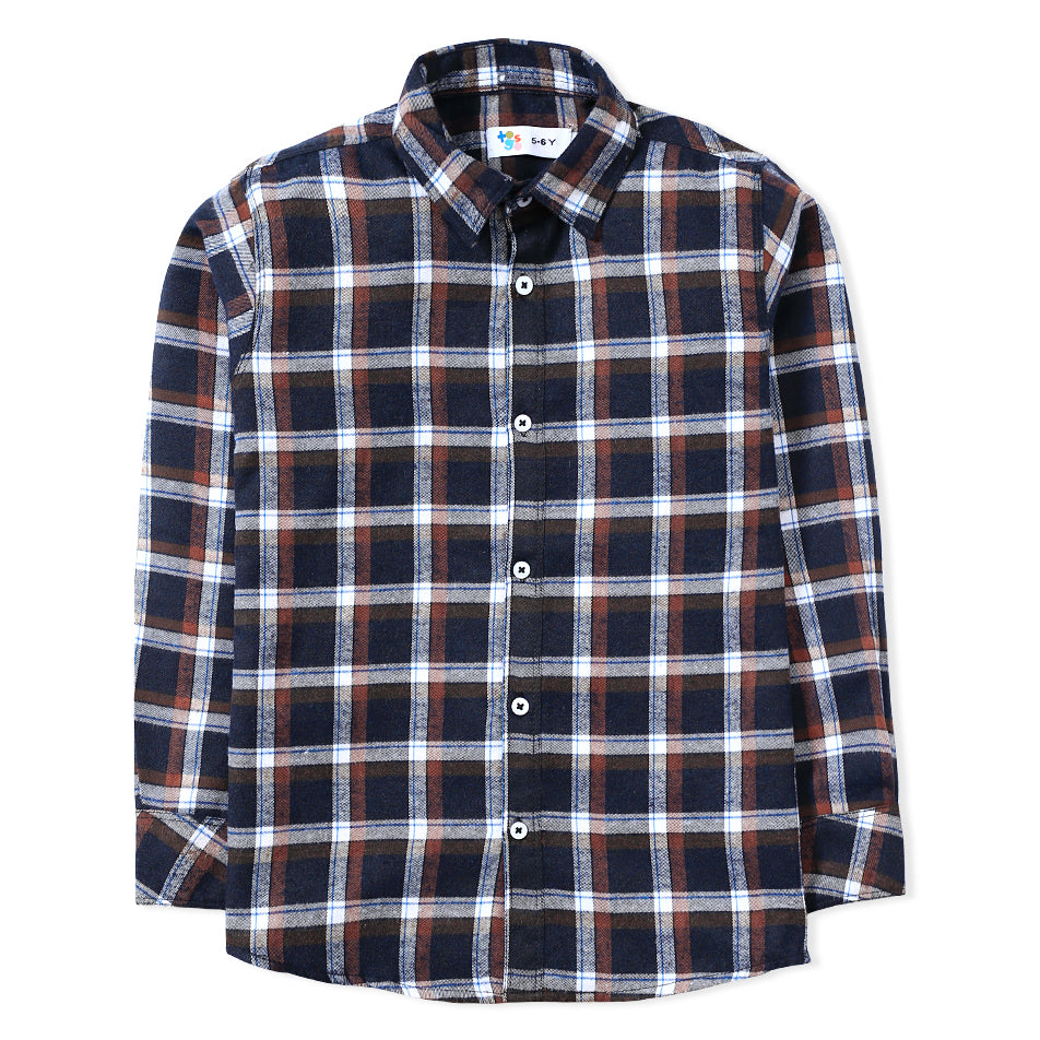Brown Flannel Check Shirt
